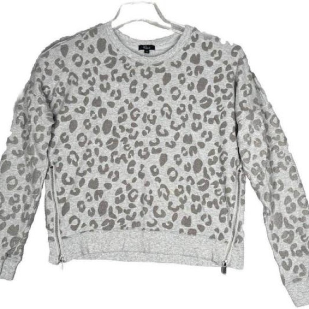 Rails Marlo Sweatshirt flocked H. Grey leopard Small